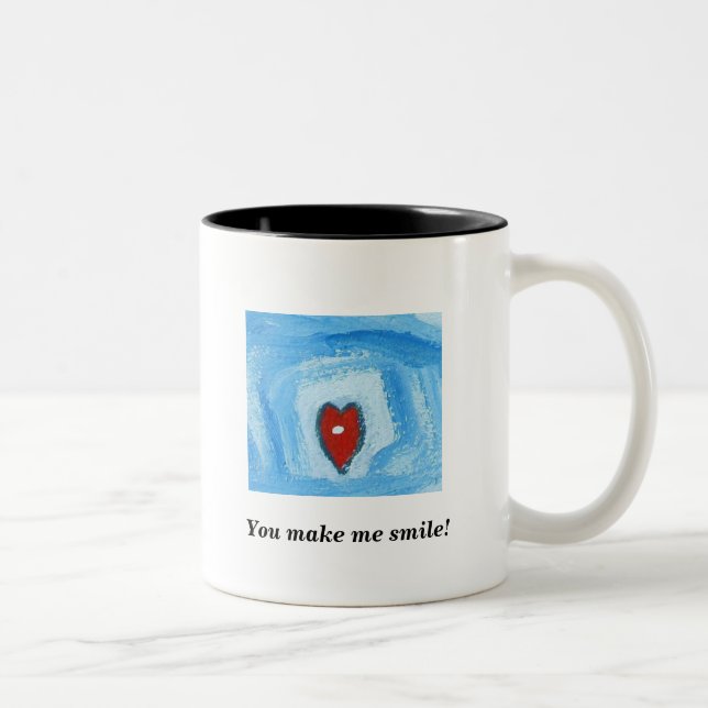 YOU MAKE ME SMILE Two-Tone COFFEE MUG (Right)