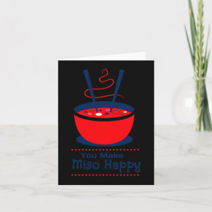 You Make Me So Happy Asian Food Valentine Day Fun  Card