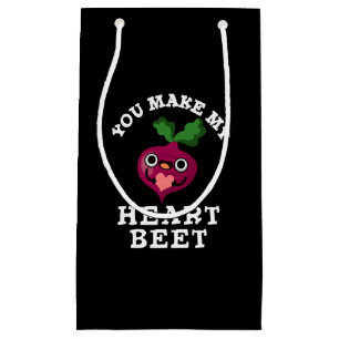 You Make My Heart Beet Funny Veggie Pun Dark BG Small Gift Bag