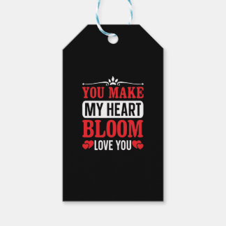 You make my heart bloom gift tags