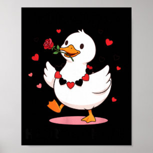 You Make My Heart Go Honk Funny Goose Valentine’s Poster