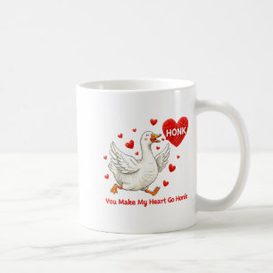 You Make My Heart Go Honk Funny Goose Valentine Sa Coffee Mug