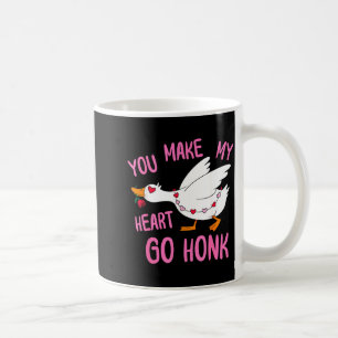 You Make My Heart Go Honk Funny Goose Valentine Sa Coffee Mug