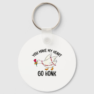 You Make My Heart Go Honk Funny Goose Valentine Sa Keychain