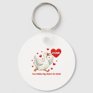 You Make My Heart Go Honk Funny Goose Valentine Sa Keychain