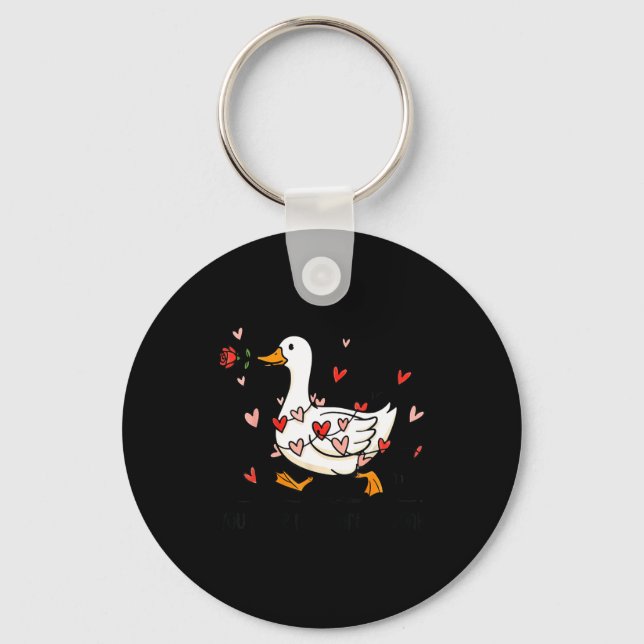 You Make My Heart Go Honk Funny Goose Valentine Sa Keychain (Front)
