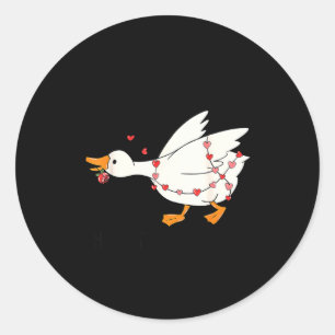 You Make My Heart Go Honk Goose Valentine  Classic Round Sticker
