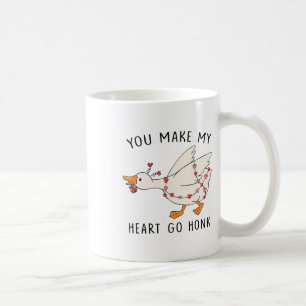 You Make My Heart Go Honk Goose Valentine Coffee Mug