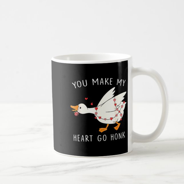 You Make My Heart Go Honk Goose Valentine's Day  Coffee Mug (Right)