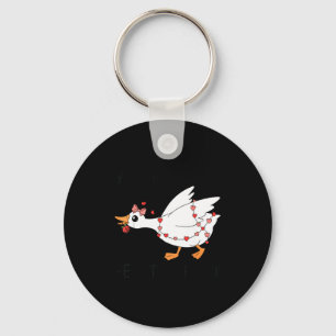 You Make My Heart Go Honk Valentine Cute Goose Coq Keychain