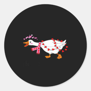 You Make My Heart Go Honk Valentine Goose Heart Si Classic Round Sticker