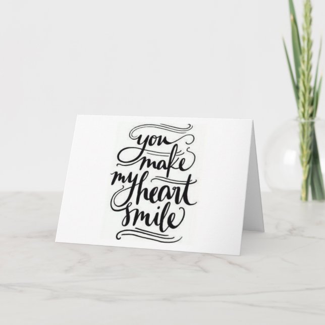 YOU MAKE MY **HEART HAPPY** MERRY CHRISTMAS HOLIDAY CARD (Front)