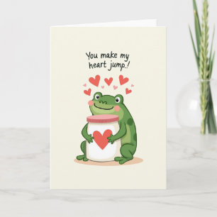 You Make My Heart Jump Frog Card