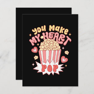 You Make My Heart Pop Funny Valentine's Day Holiday Card