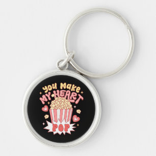 You Make My Heart Pop Funny Valentine's Day Keychain