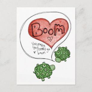 you make my heart postcard