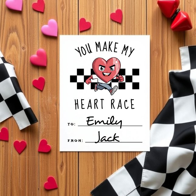You Make My Heart Race To From Valentine's Day Holiday Card (You Make My Heart Race To From Valentine's Day Holiday Card
)