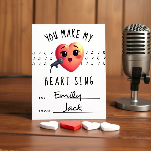 You Make My Heart Sing To From Valentine's Day Holiday Card (You Make My Heart Sing To From Valentine's Day Holiday Card
)