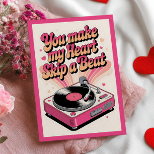 You Make My Heart Skip A Beat Valentine's Day Postcard