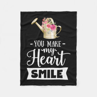 You Make My Heart Smile Fleece Blanket