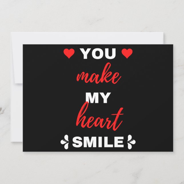 You Make My Heart Smile Holiday Card (Front)