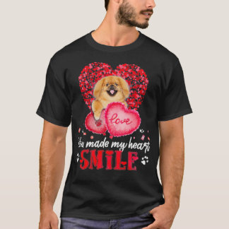You Make My Heart Smile Pekingese With Heart T-Shirt