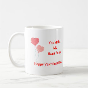 You Make My Heart Smile with Balloon Hearts Coffee Mug