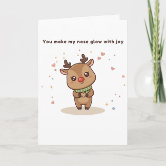 You Make My Nose Glow With Joy Cute Puchi Dōshi Card