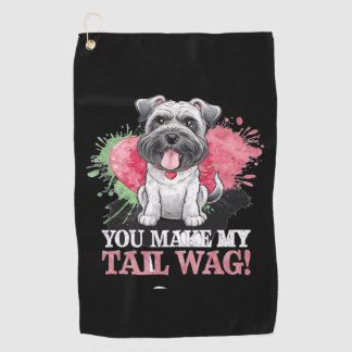 YOU MAKE MY TAIL WAG Dog Golf Towel