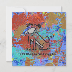 You make my tail wiggle! invitation