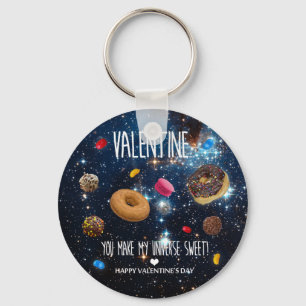 You make my universe sweet Valentine Keychain