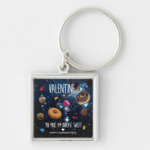 You make my universe sweet Valentine Keychain
