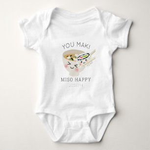 You Maki Miso Happy Kawaii Miso Soup & Sushi Roll Baby Bodysuit