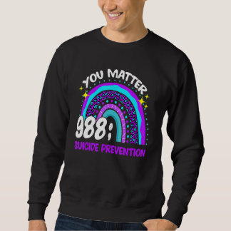 You Matter 988 Suicide Prevention Awareness Leopar Sweatshirt