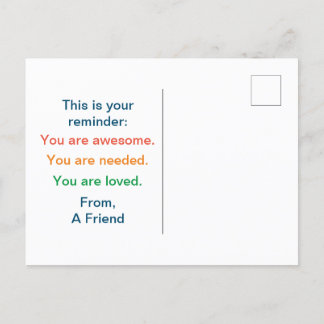 You Matter Anonymous "Secret Sender" Postcard
