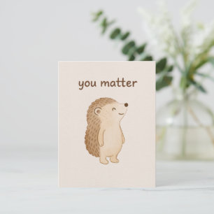 You Matter Hedgehog Flat Note Card