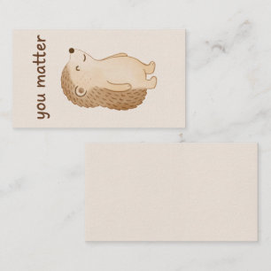 You Matter Hedgehog Gift Enclosure Card