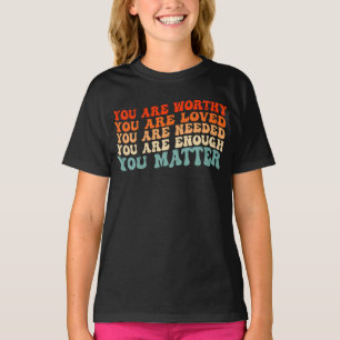 You Matter Kindness Be Kind Groovy Mental Health T-Shirt
