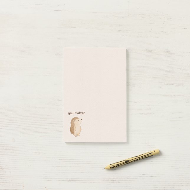 You Matter Minimal Hedgehog Notes (On Desk)