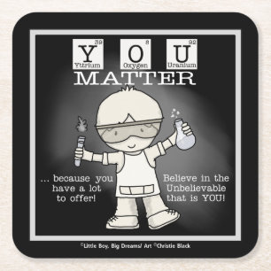 YOU Matter Square Paper Coaster
