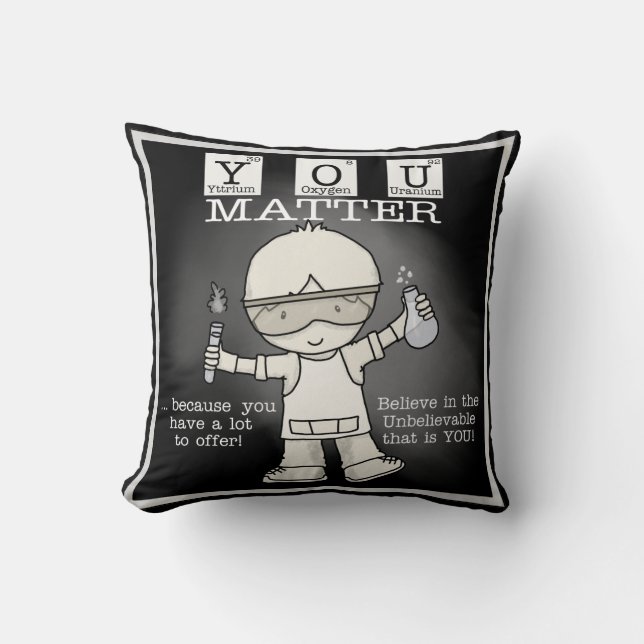 YOU Matter Throw Pillow (Front)