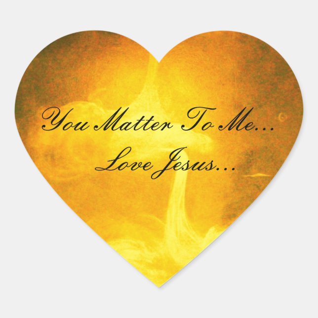 You Matter To Me Heart Sticker (Front)
