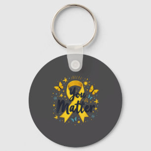 You Matther Suicide Prevention Awareness Yellow Ri Keychain