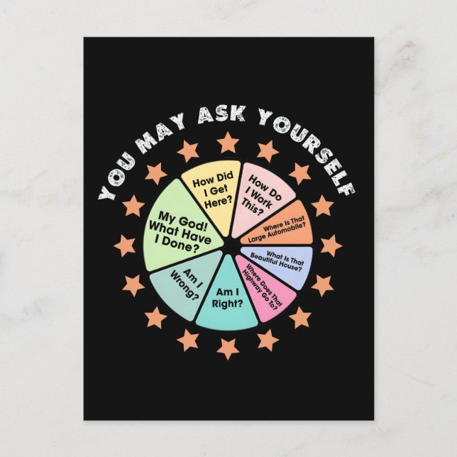 YOU MAY ASK YOURSELF POSTCARD (Front)