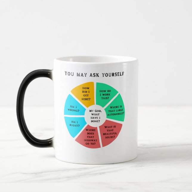 You May Ask Yourself questions Magic Mug (Left)