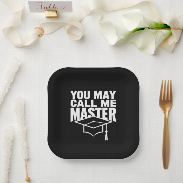 You May Call Me Master Degree Graduate 2024 Paper Plate (Wedding)