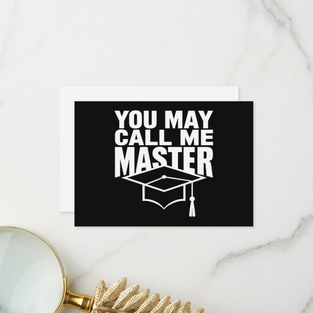 You May Call Me Master Degree Graduate 2024 Thank You Card (Front/Back In Situ)