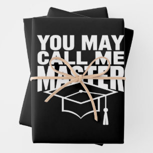 You May Call Me Master Degree Graduate 2024 Wrapping Paper Sheet