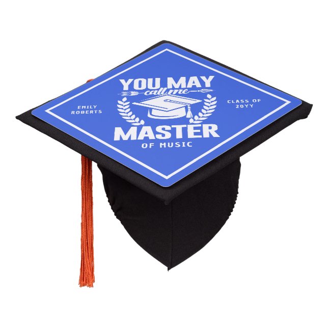 You May Call Me Master Graduation Cap Topper (Angled)