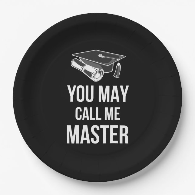 You May Call Me Master III Paper Plate (Front)